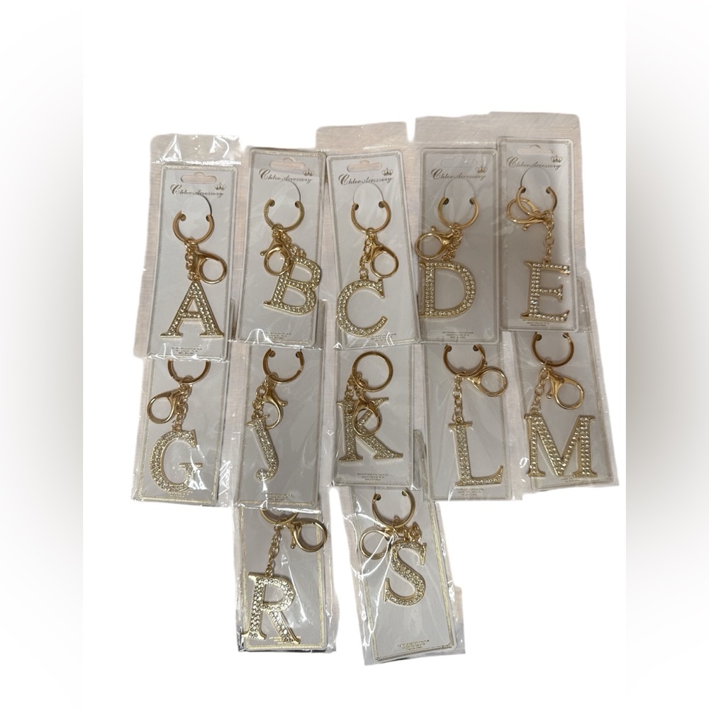 Gold Letter Initial Keychains/ Bagcharm - image 1